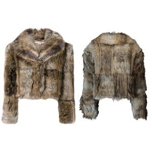 Stella McCartney Cropped Faux Fur Jacket
